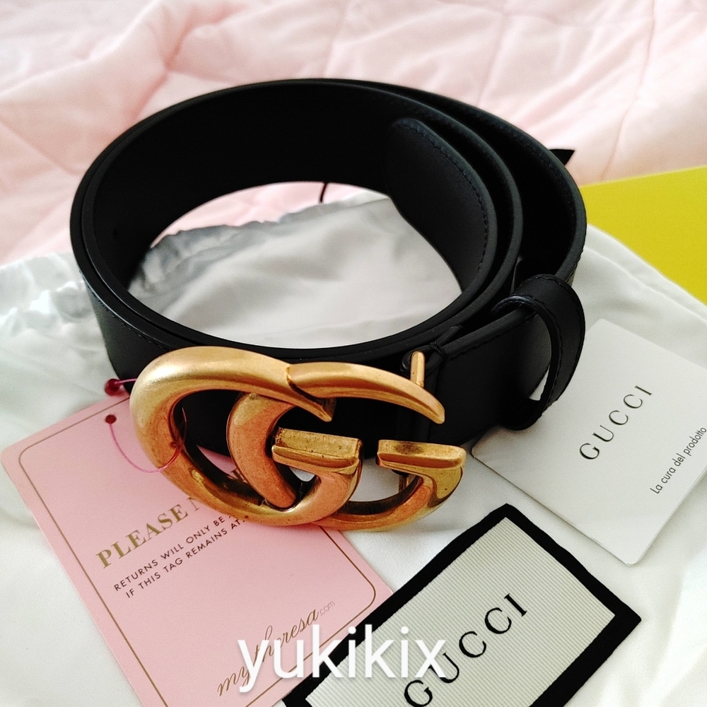Gucci Marmot Leather Belt (80cm)